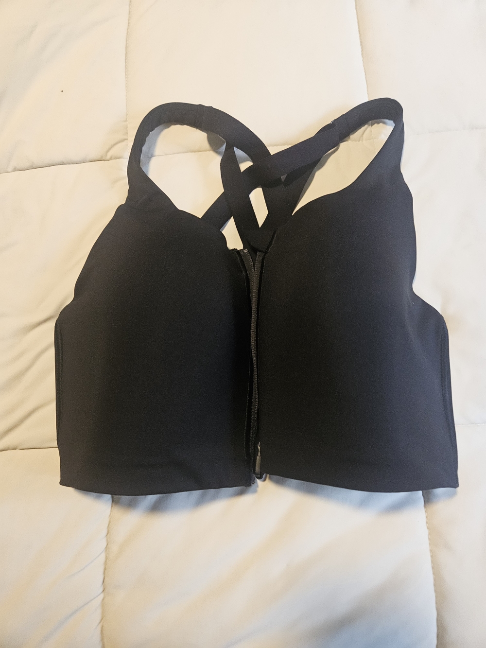 Lululemon Energy Black Front-Zip Sports Bra. 34DDD